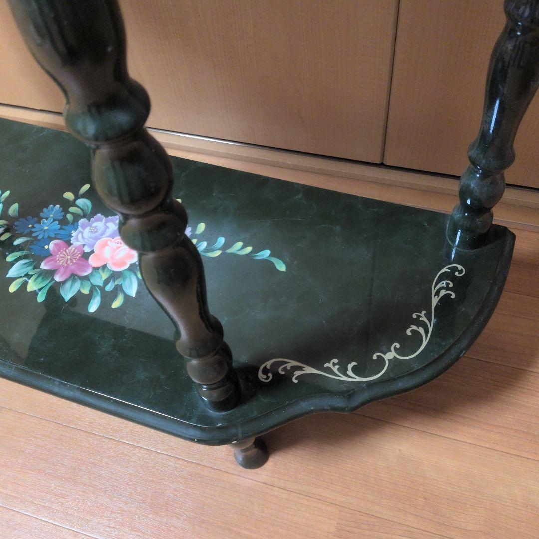 花柄コンソール テーブル 台 アンティーク家具