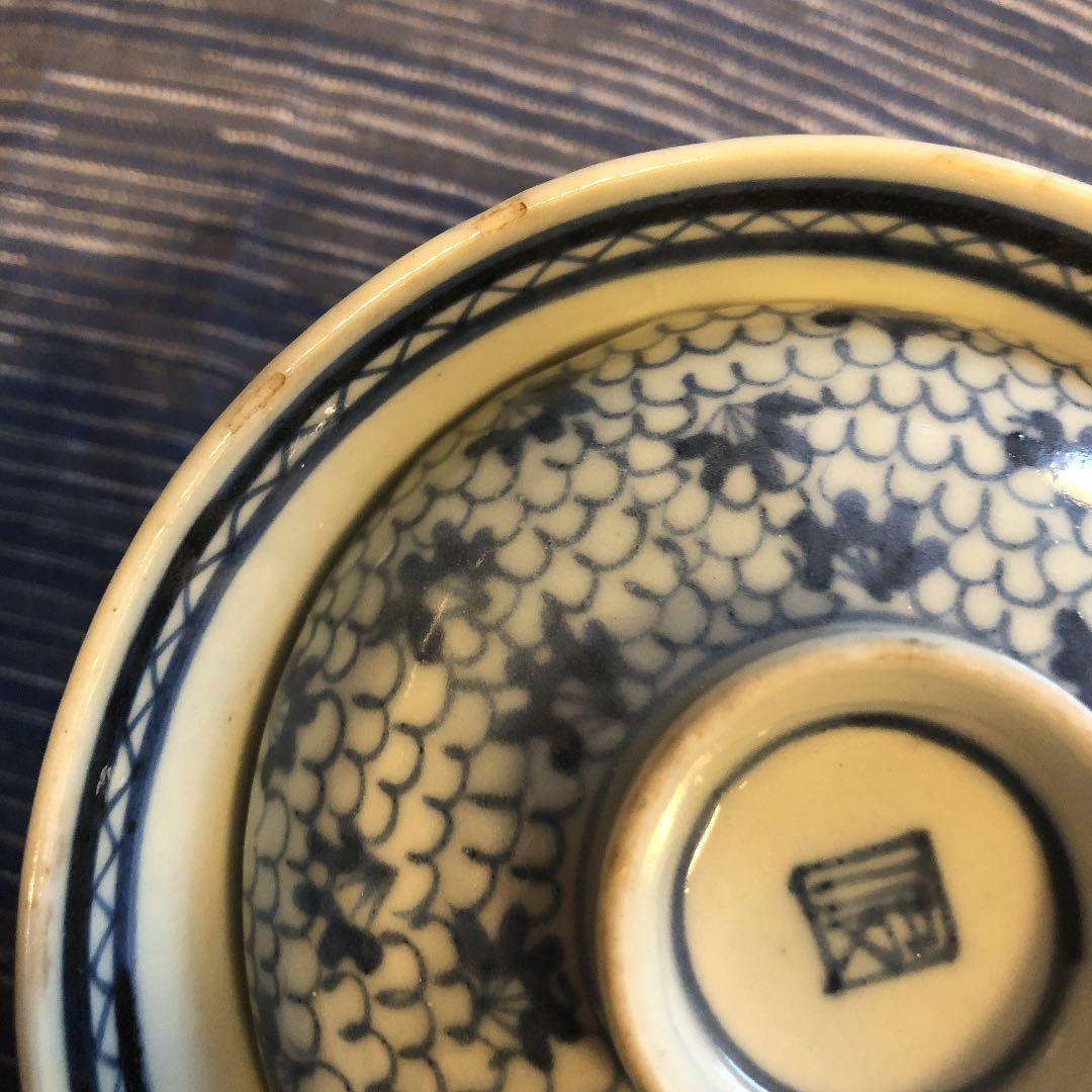 江戸後期茶碗蓋セットアンティーク骨董品