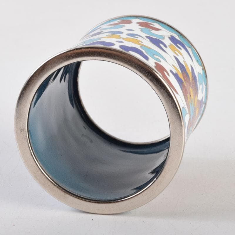 茶道具　北善七宝　花文　蓋置　共箱　C　9071