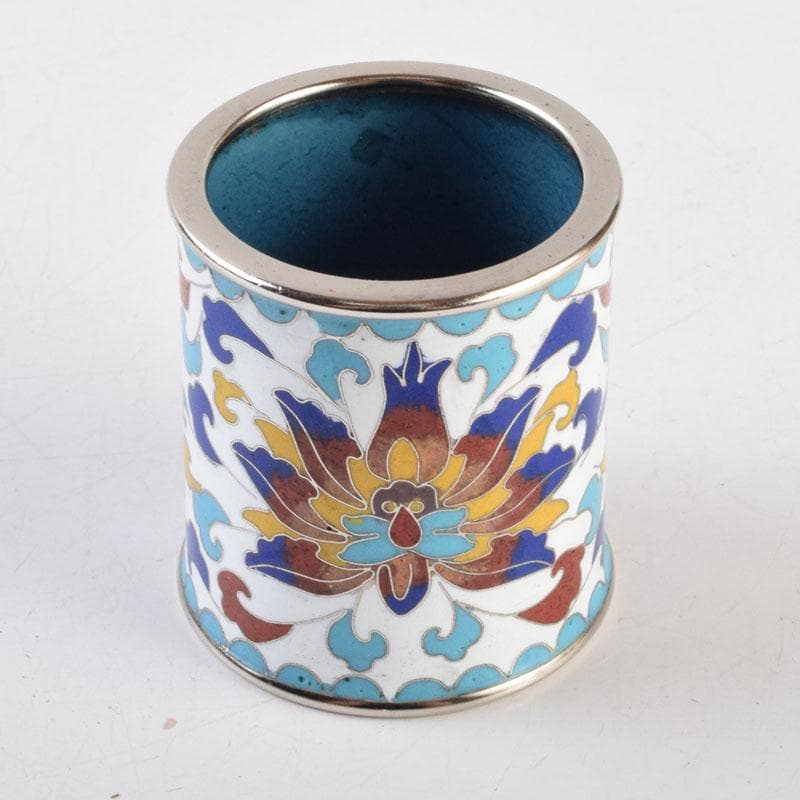 茶道具　北善七宝　花文　蓋置　共箱　C　9071