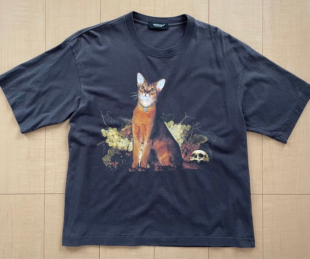 【傑作】undercover アンダーカバー ドクロ猫 Tシャツ2 グレー