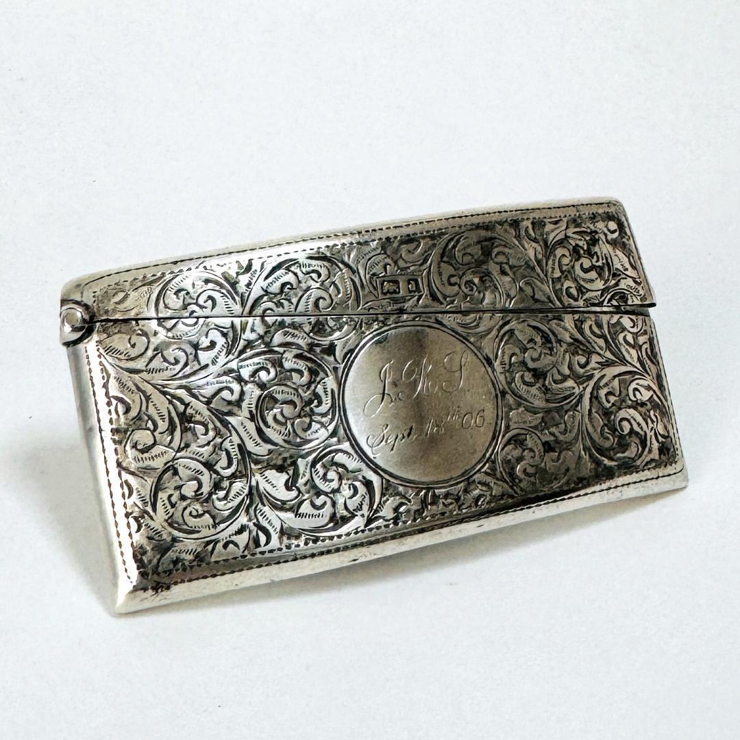 ★1904年 英国 ★アンティーク 純銀製 カードケース イギリス 925