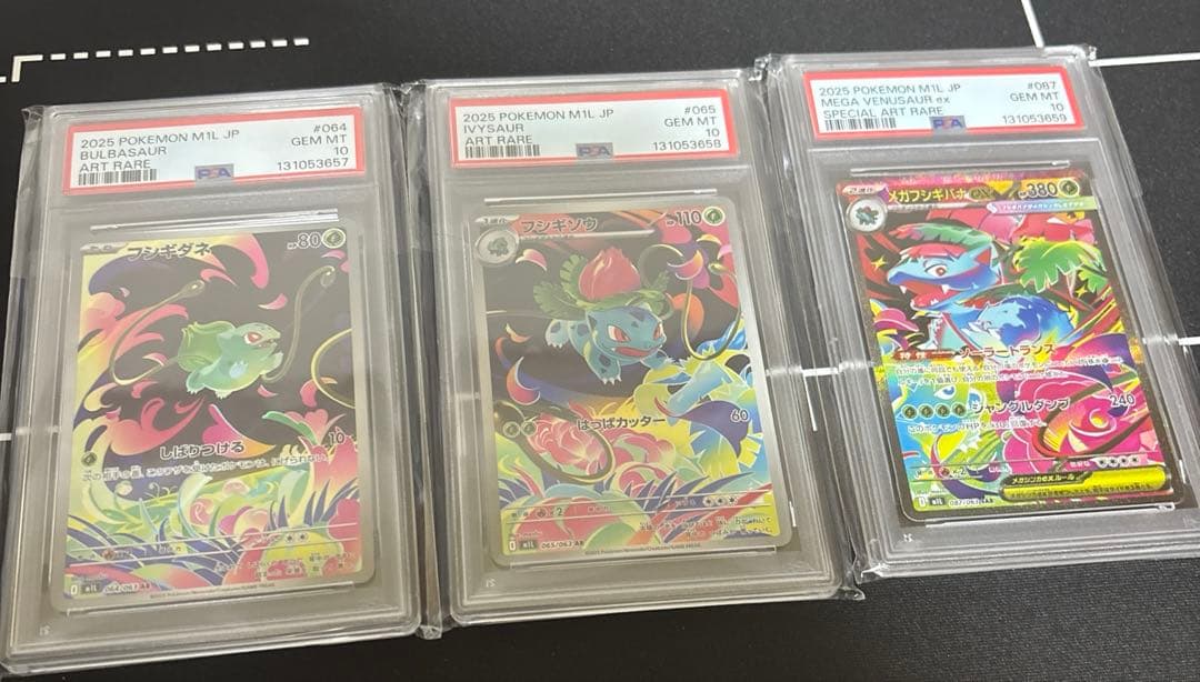 【PSA10 3連番】フシギダネ フシギソウ メガフシギバナex SAR