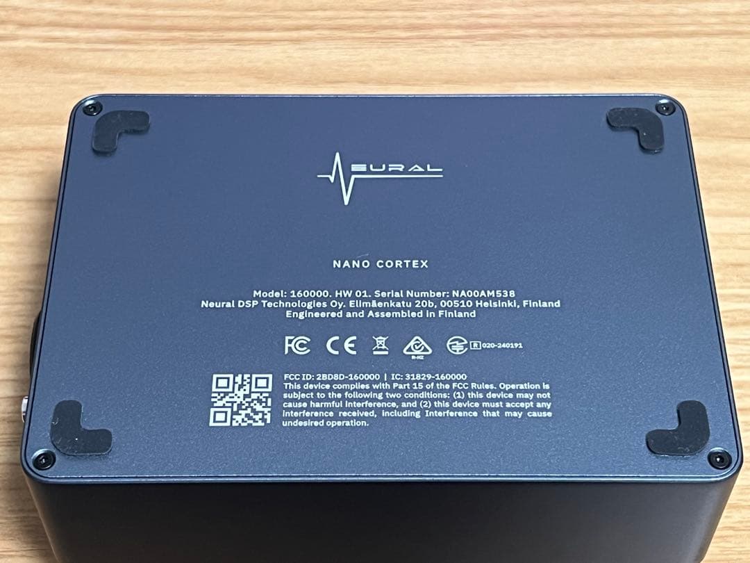 Neural DSP Nano Cortex 室内使用 禁煙環境