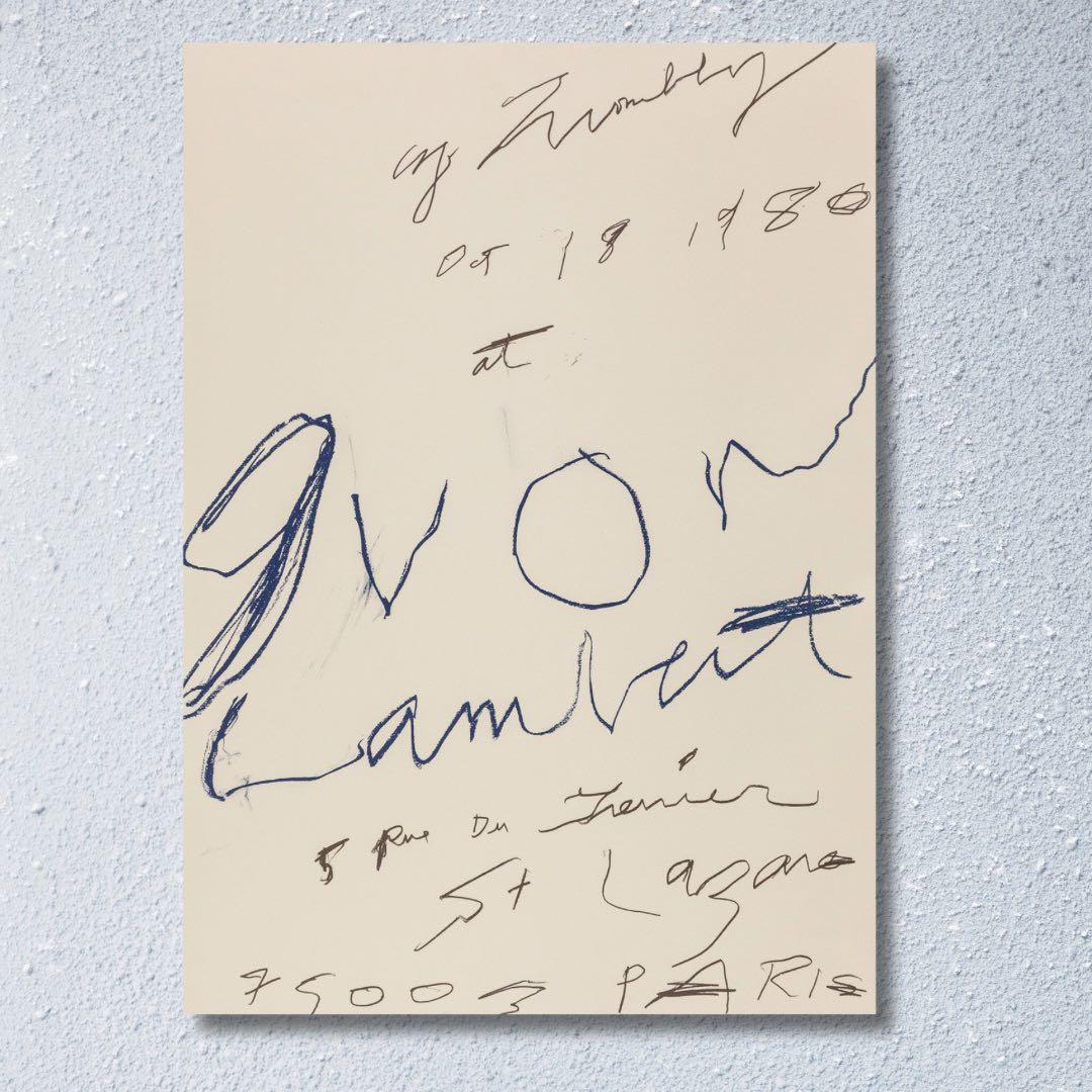 本国パリ完売! Cy Twombly Print (1980)人気ポスター
