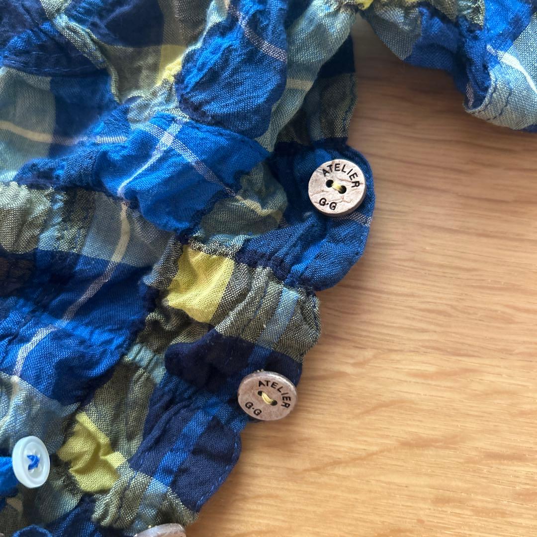 アトリエgg ブルーアイランド　シャツ　サイズ2 AtelierGG