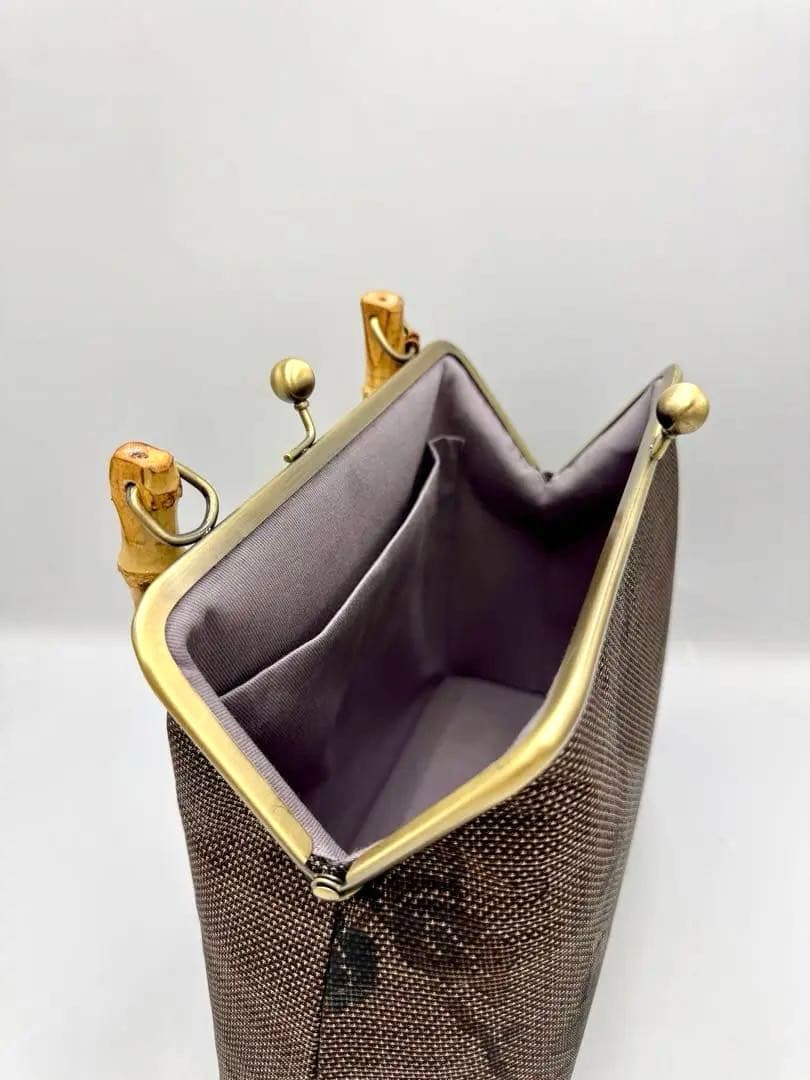 【ハンドメイド】 大島紬 着物リメイク　ハンド バッグ2点セット #B312