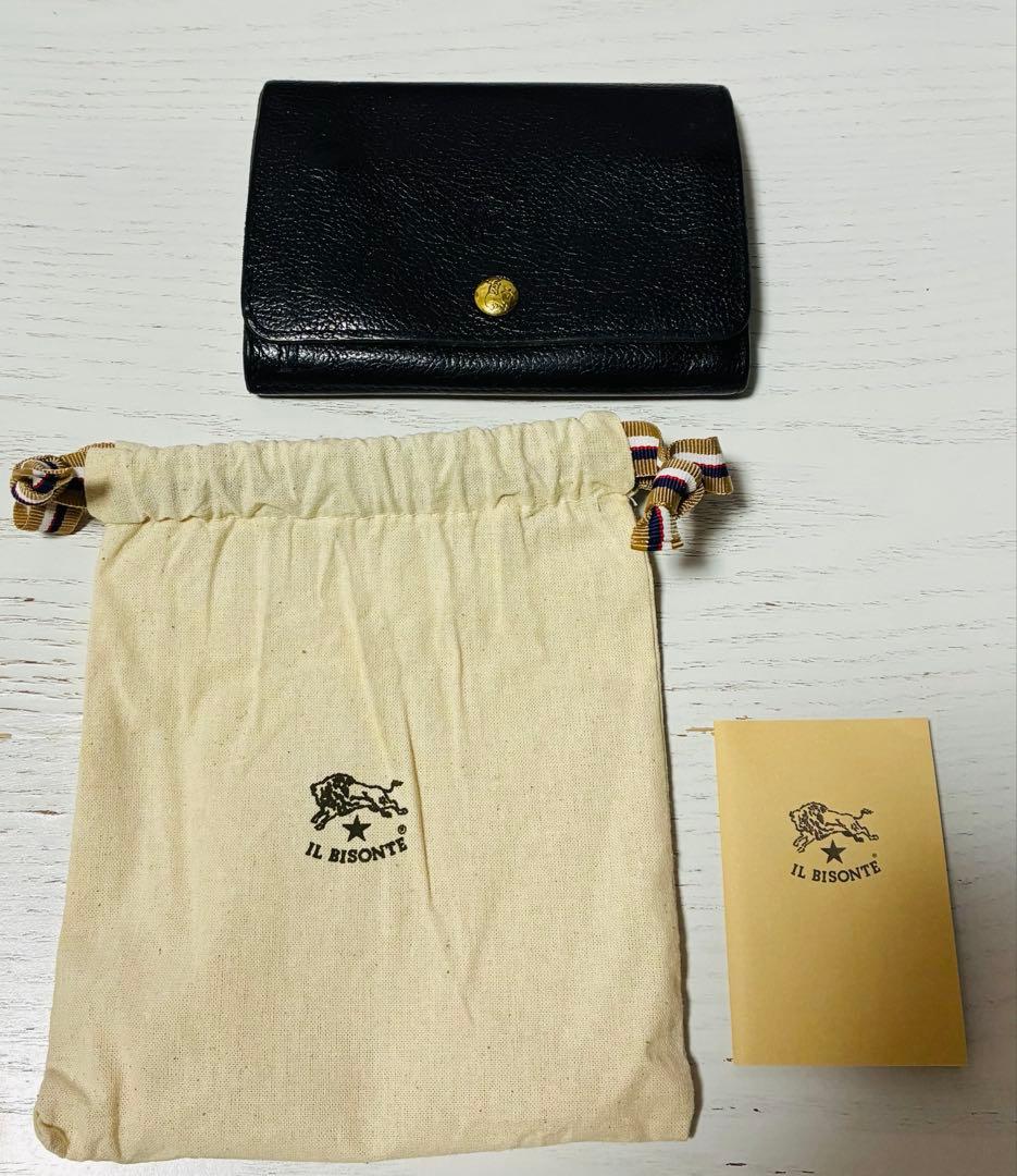 イルビゾンテ 財布 IL BISONTE ミディアムウォレット　ブラッ