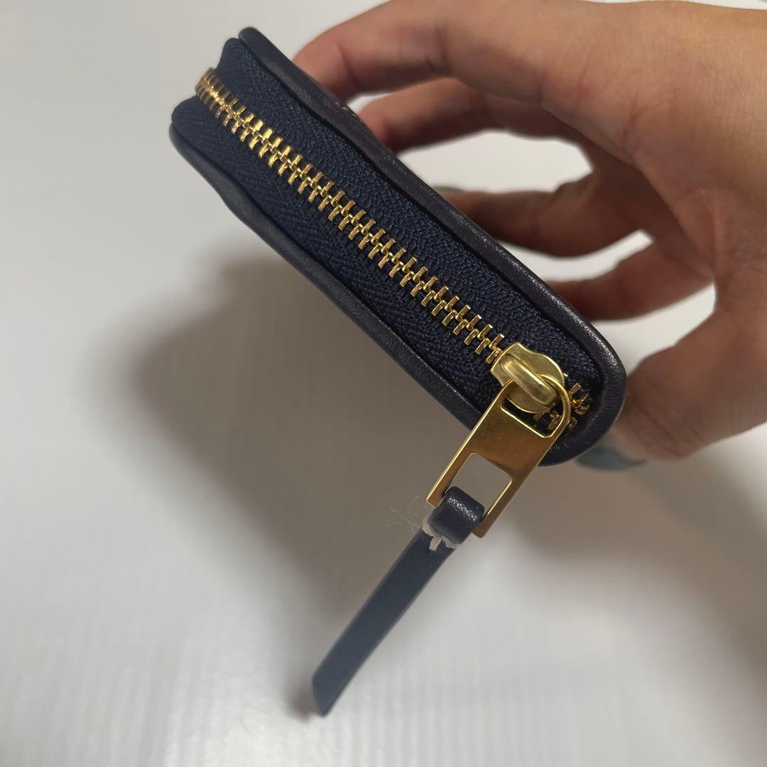 極美品　トリーバーチ　ケース　カードケース　この字型　ネイビー