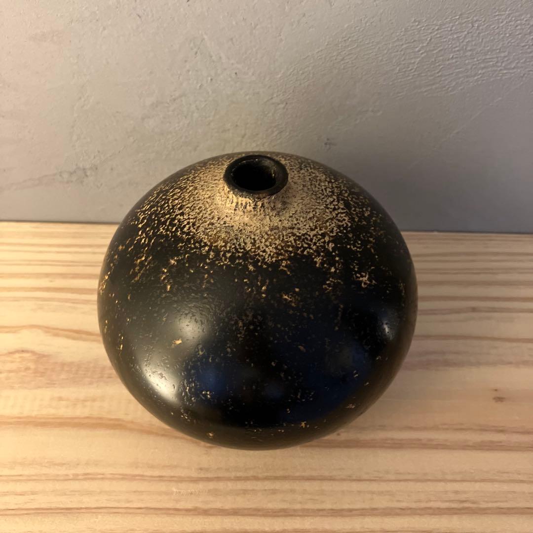 安齋賢太　花器 一輪挿し 黒