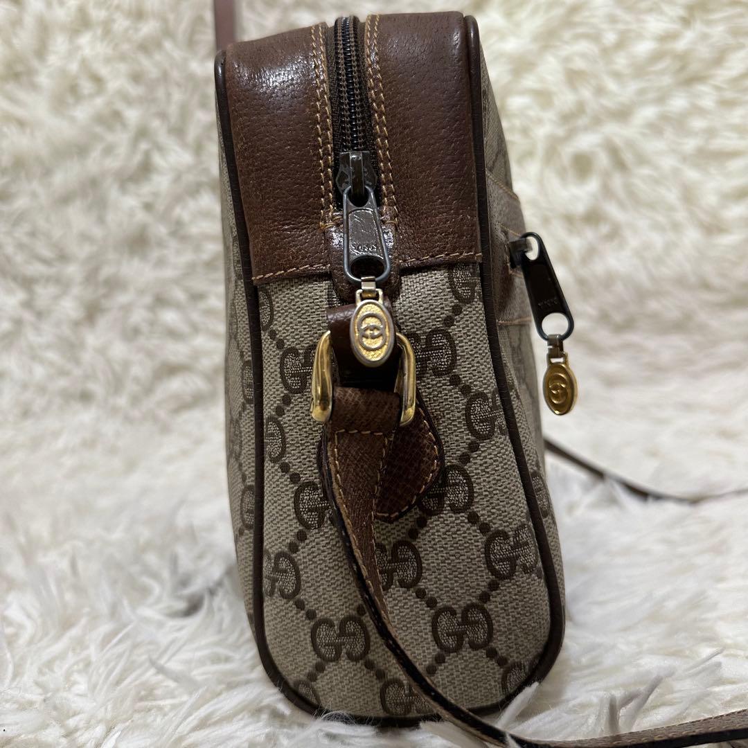 値下げ オールドグッチ GG 総柄 レザー ショルダーバッグ シェリーライン