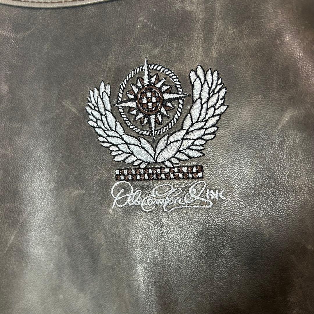 【豪華刺繍】NASCAR レザー シングルライダースジャケット 両面刺繍