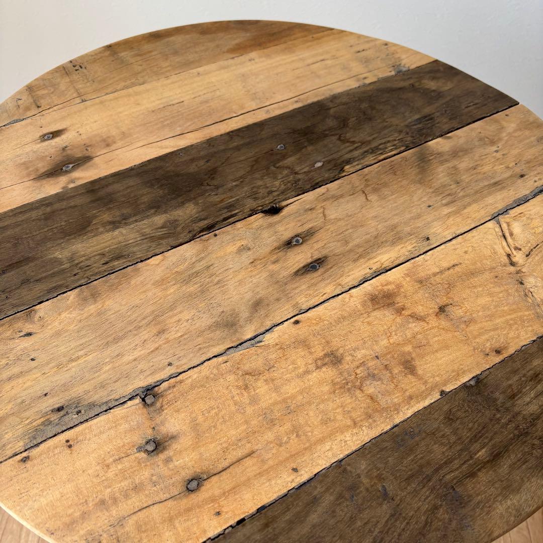 アンティークテーブル　折りたたみ　丸テーブル　サイドテーブル