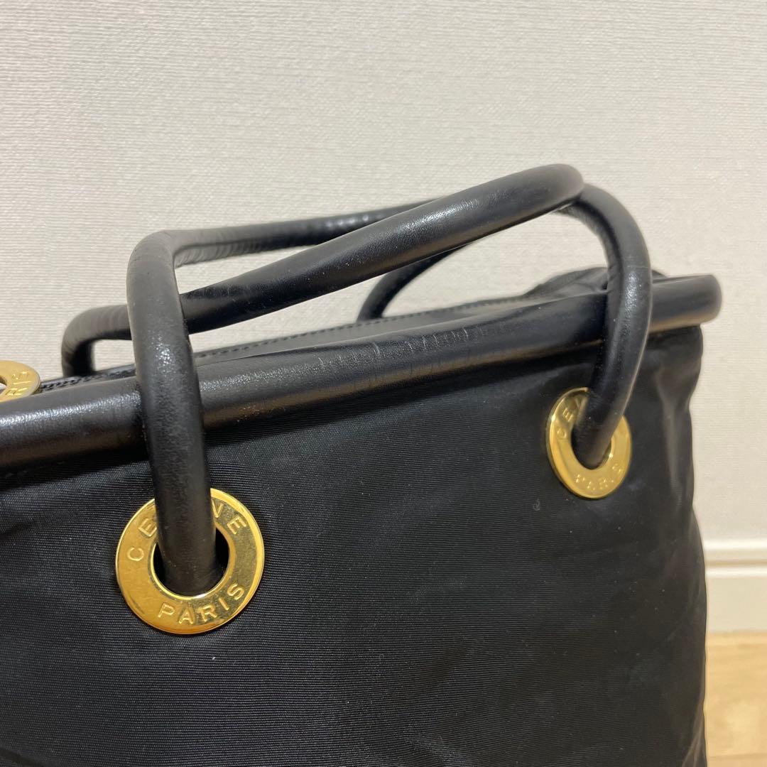 ■ CELINE（セリーヌ）良品 / ナイロン×レザー / ハンドバッグ/ 黒
