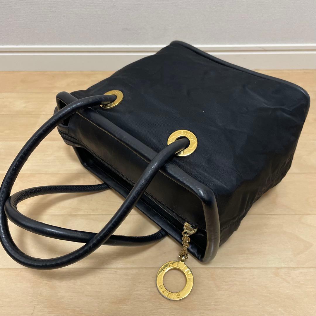■ CELINE（セリーヌ）良品 / ナイロン×レザー / ハンドバッグ/ 黒