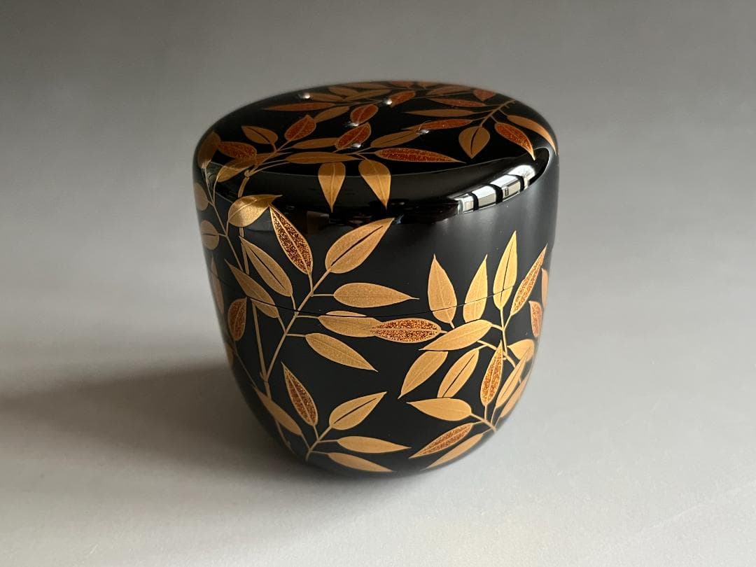 中村宗悦　利休好写　笹蒔絵　大棗　茶道具