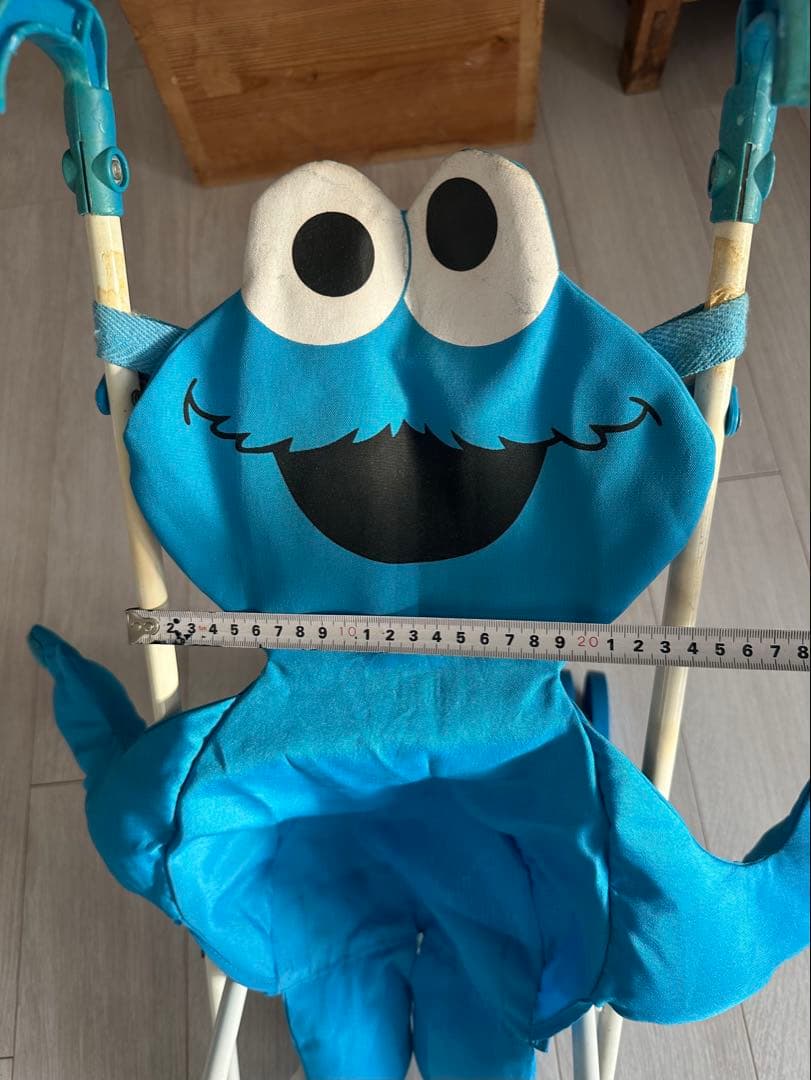 アメリカ購入ヴィンテージ 人形ストローラー　クッキーモンスター　セサミストリート