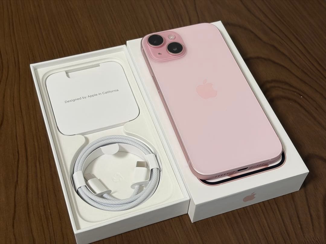 美品 Apple iPhone 15ピンク 128GB