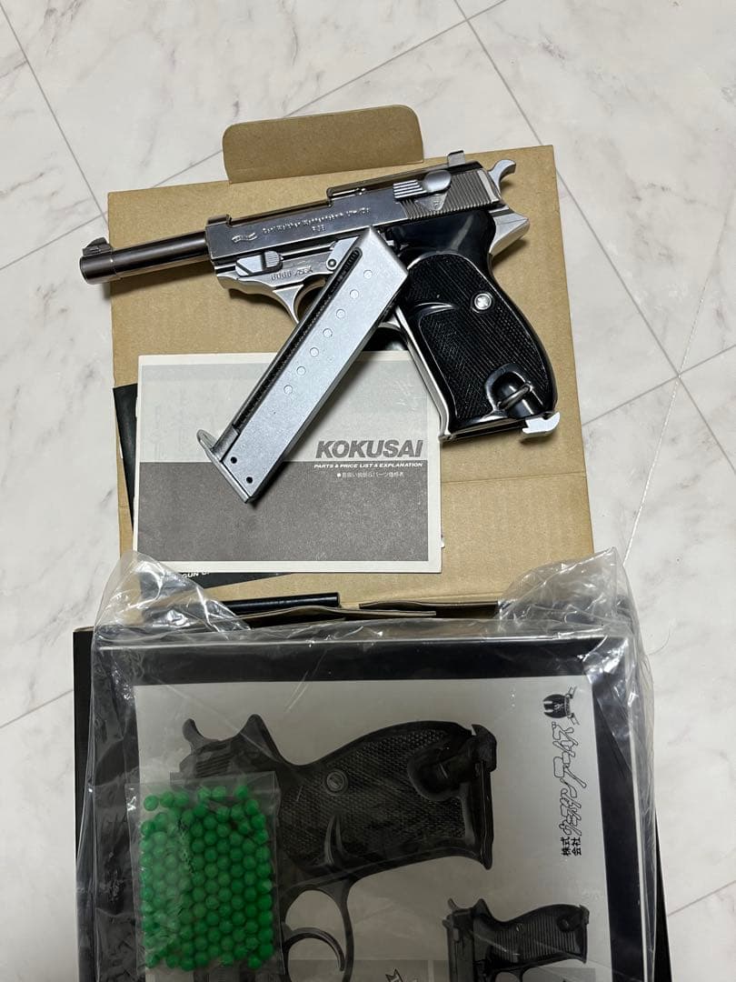 WA P38 STAINLESS MODEL エアソフトガン