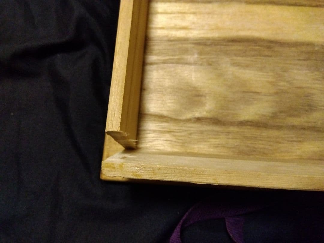 日向特製蛤碁石　実用　34号程度　特大欅碁笥　那智黒石　桐箱付き