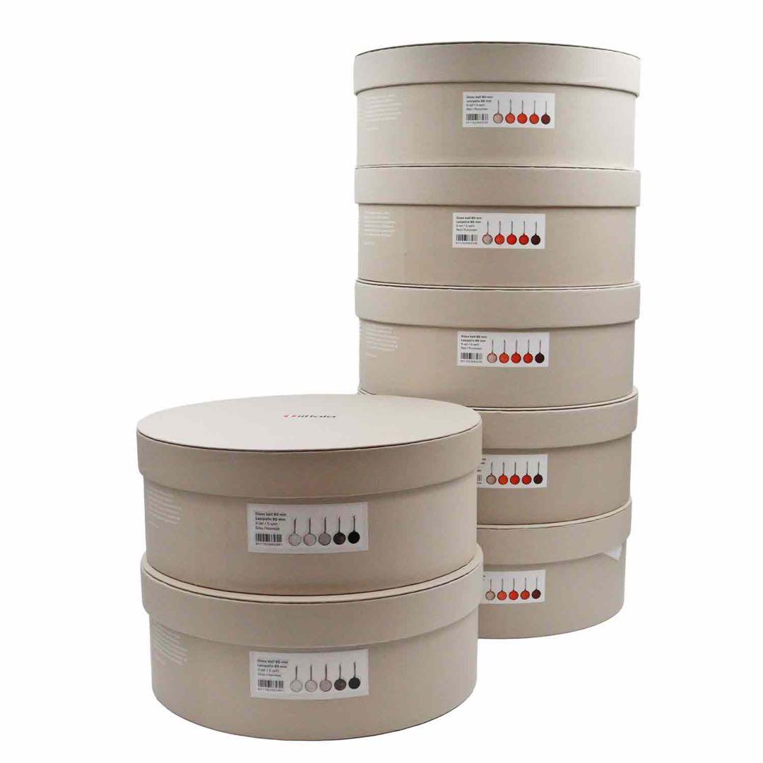  イッタラ ガラスオーナメントボール 35個セット グレー レッド