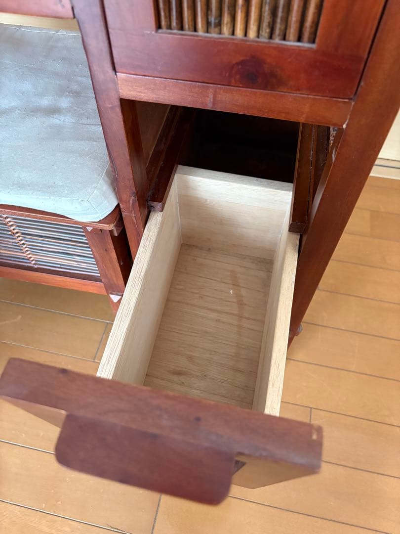 タイ産 木製ドレッサー ミラー 鏡台