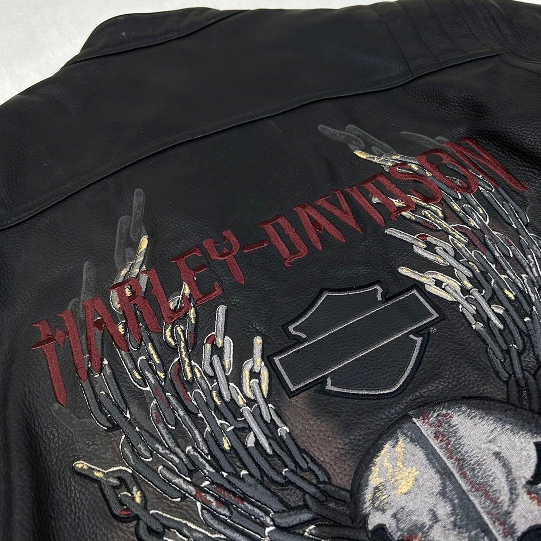 激レア XXL相当 HARLEY-DAVIDSON ライダースジャケット スカル