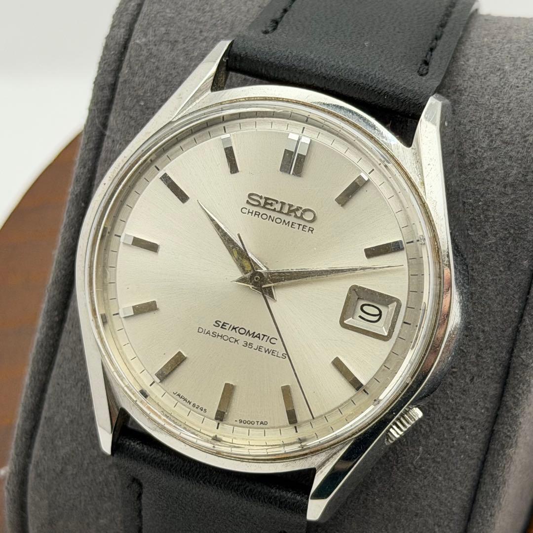 【超希少】セイコー　マチック　自動巻　デイト　美品　6245-9000 ホワイト