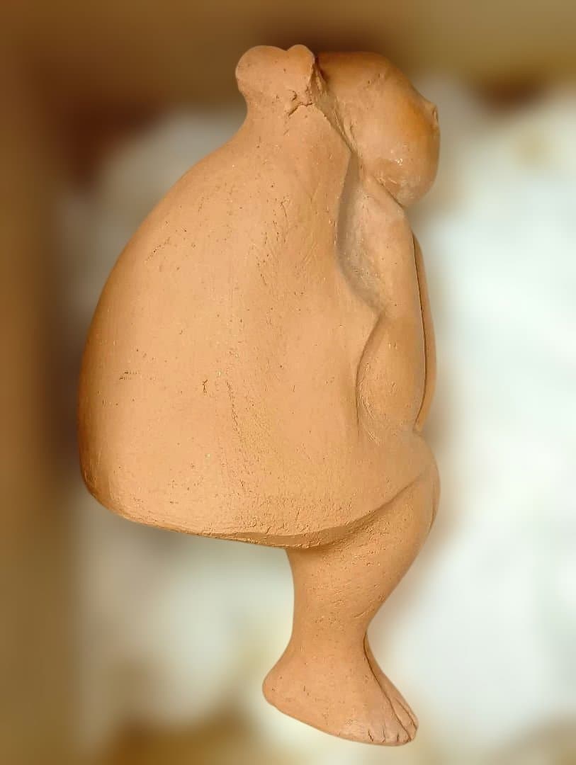 お星さま 陶器製女性像 木製箱入り