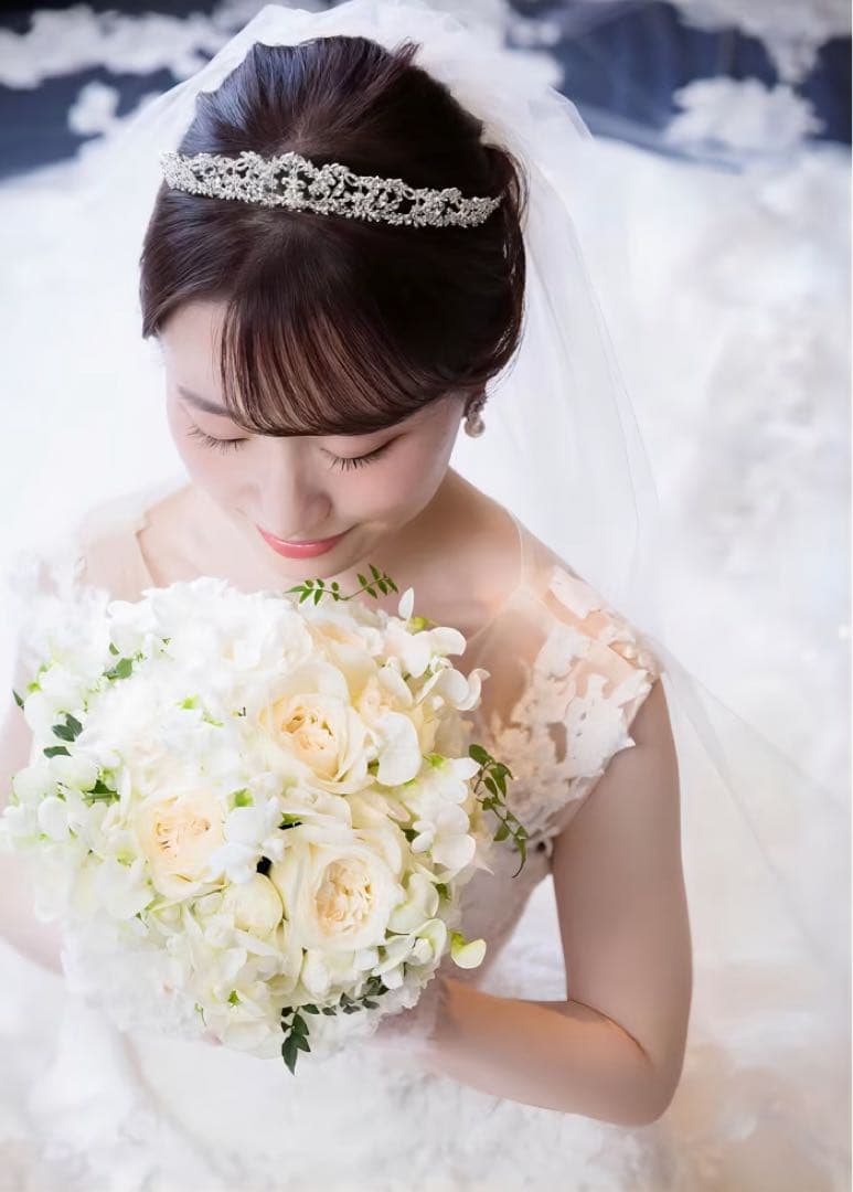 新品未使用【ANNAN WEDDING】横幅広め ティアラ T50