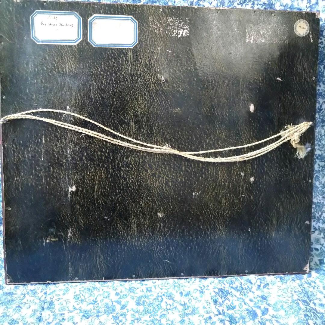 ✤リモージュ額入りエマイユ銅版画✤「ふたりの裸婦」✤