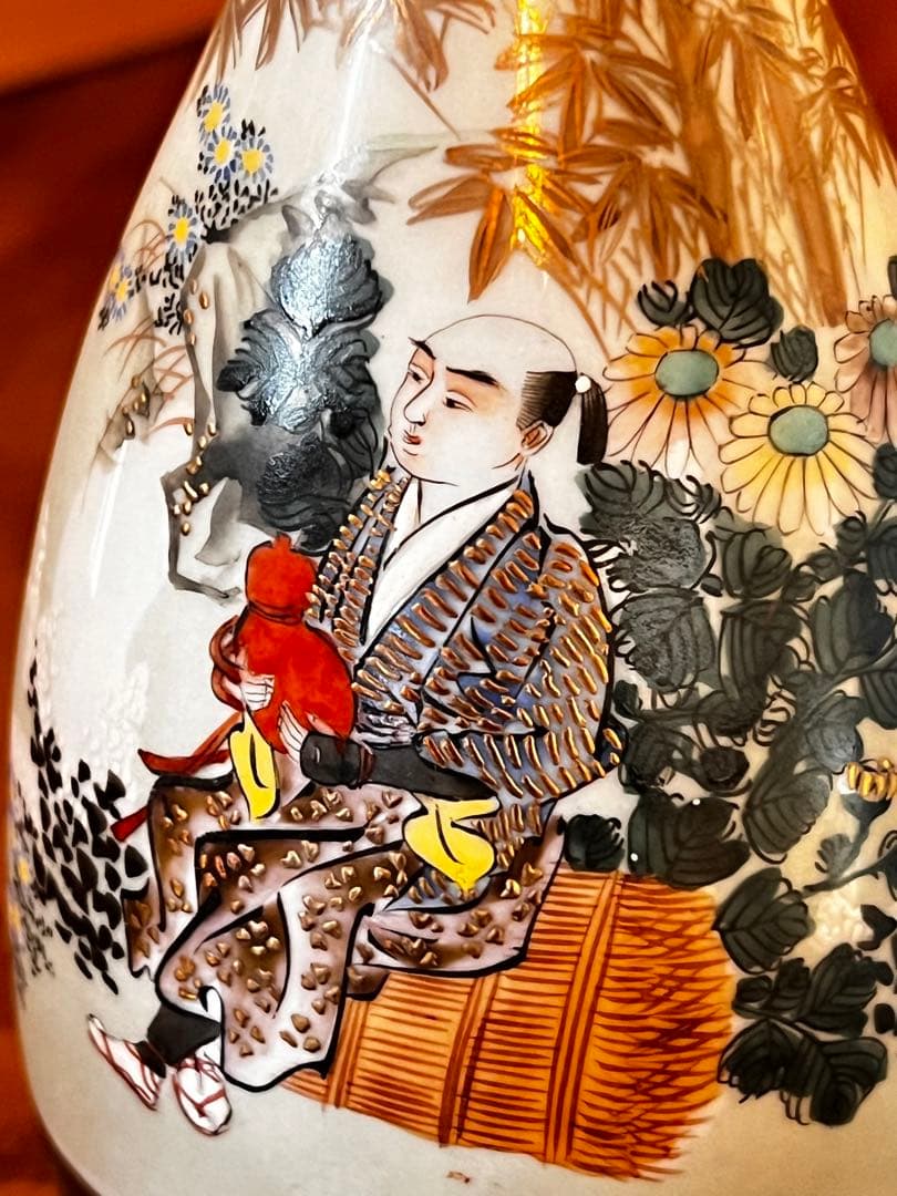 蔵出し　九谷　骨董　アンティーク　一輪挿　インテリア小物