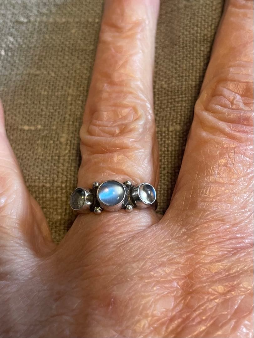 ジョージジェンセン　ムーンストーンリング　シルバー925 １１号