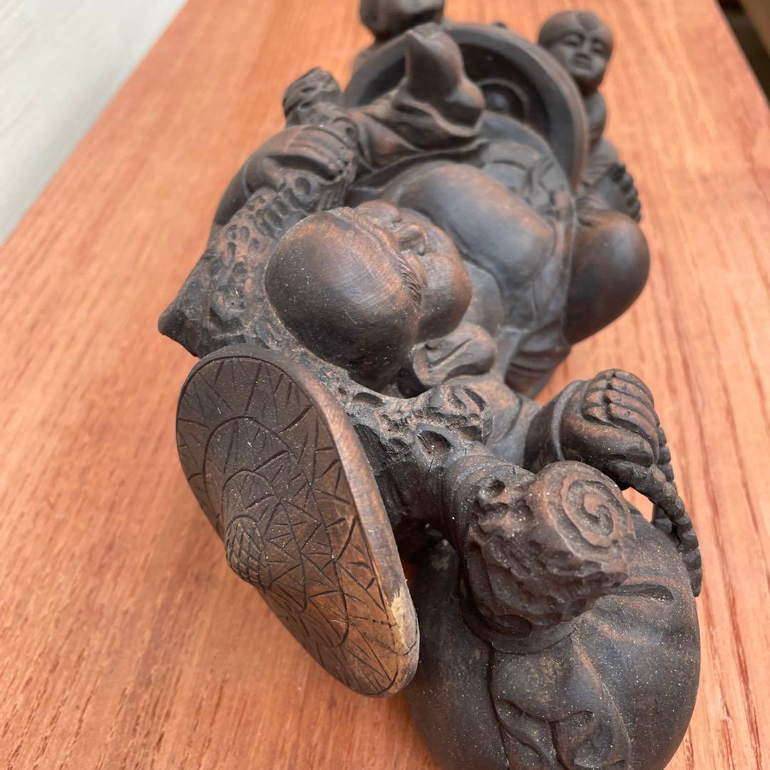 七福神　布袋尊　布袋さん　木彫