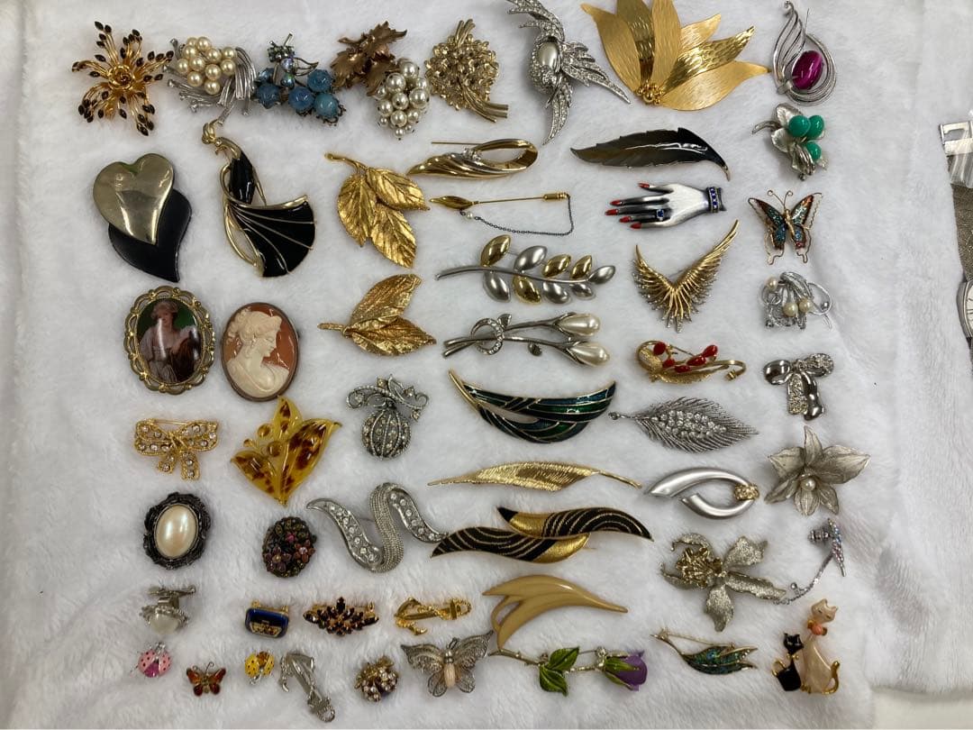 レディース　アクセサリー　プローチ　真珠　宝石　プローチ55点まとめ売り