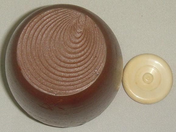 茶道具　備前焼　陶峰作　備前胡麻焼肩衝茶入　海松浪裂仕覆付　美品！！