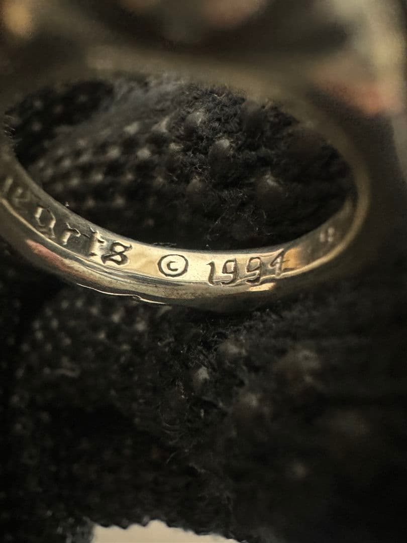 納品書有 クロムハーツ 正規品 スクロールバンド リング 約11.5号