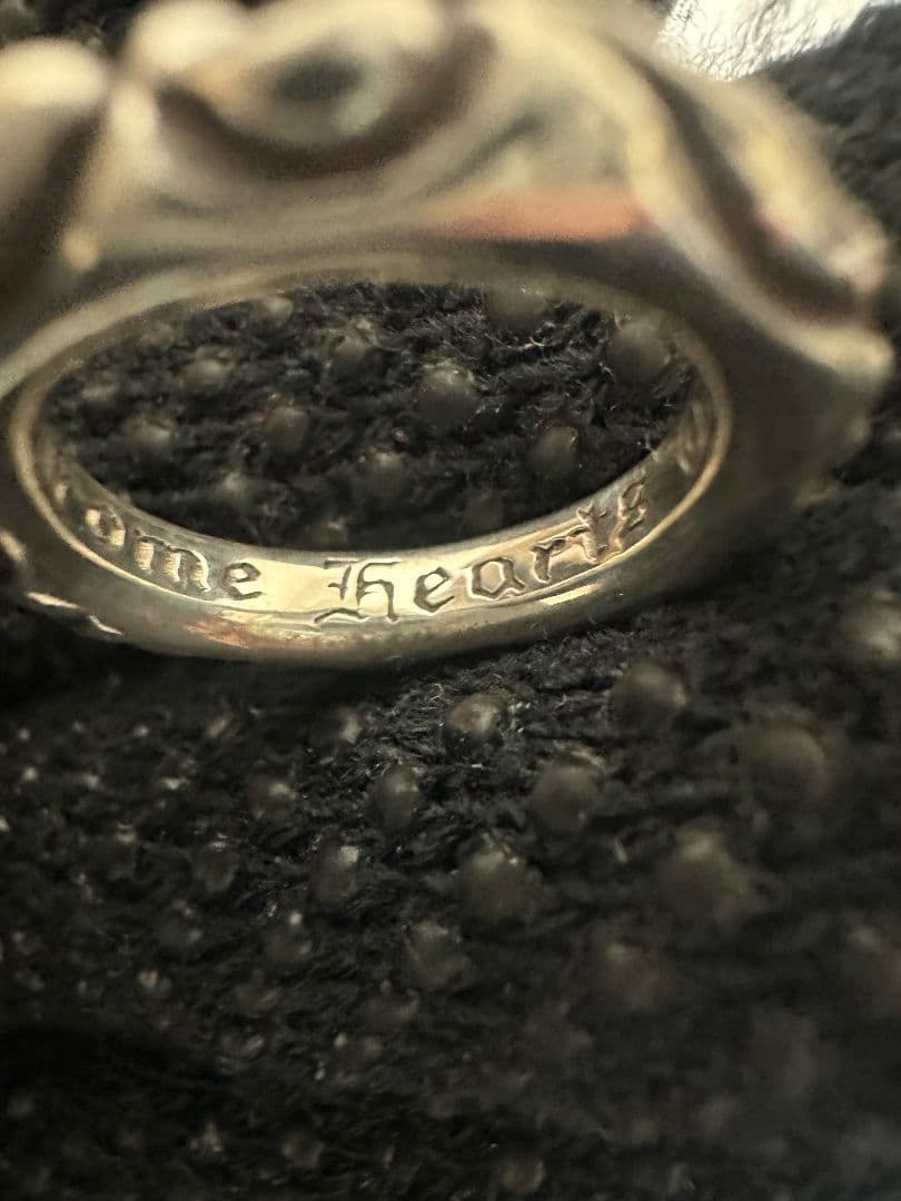 納品書有 クロムハーツ 正規品 スクロールバンド リング 約11.5号