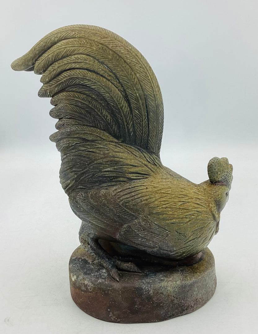 Sahara❣️★ 小山一草先生　備前焼鶏置物　共箱　★ 【101】　★