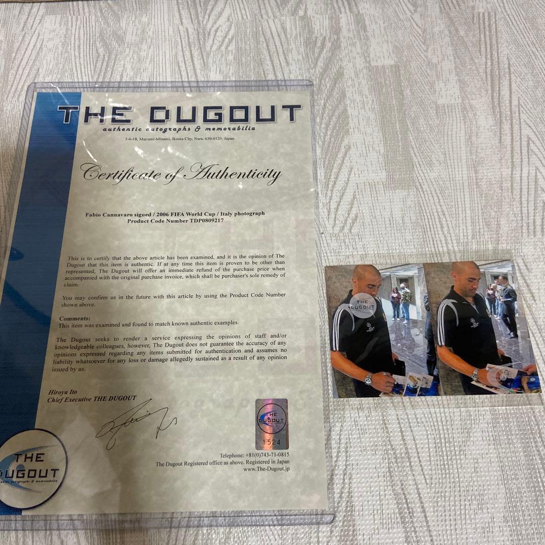 ファビオ・カンナヴァーロ直筆サイン入りフォト　額入り