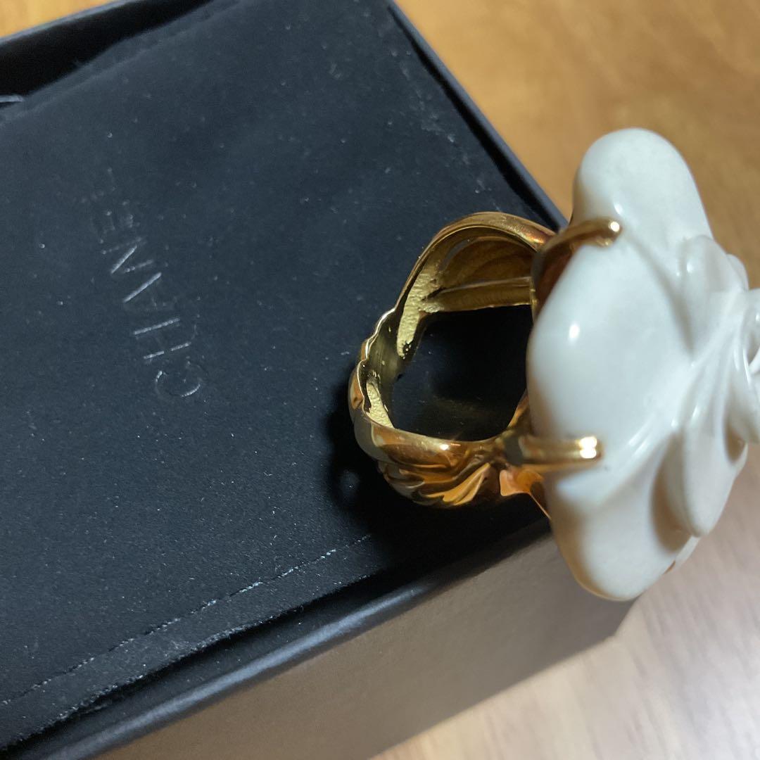 シャネル⭐︎CHANEL⭐︎カルセドニー　カメリア　リング　カショロン