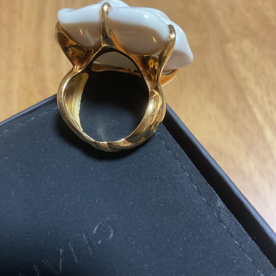 シャネル⭐︎CHANEL⭐︎カルセドニー　カメリア　リング　カショロン