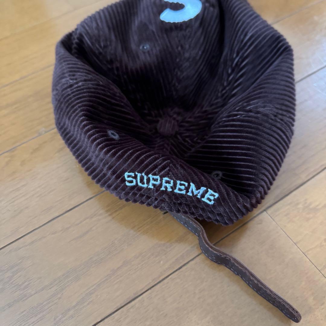 supreme コーデュロイキャップ Sロゴ