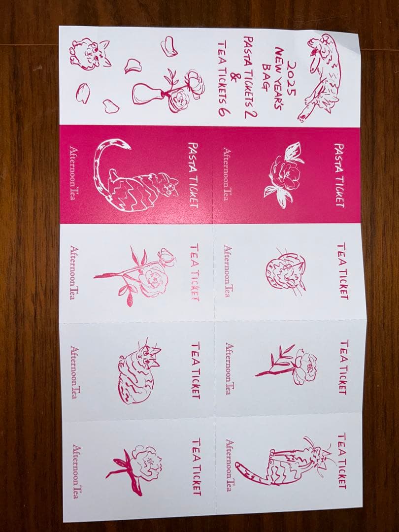 最安値！ アフタヌーンティールームパスタチケット、ティーチケットセット