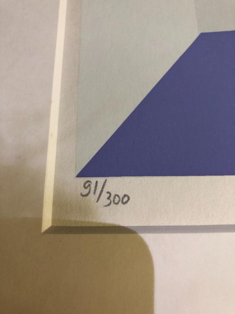 FUSAO作　生けられた花の図　古いリトグラフ　91/300　サイン　額装品