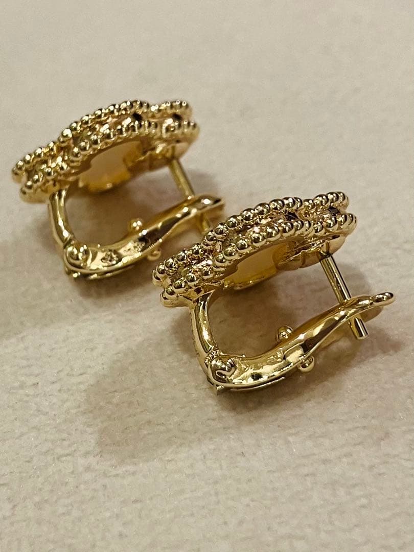 高品質SS級マザーオブパール15mm白蝶貝/SV925にK18厚塗りコーティング