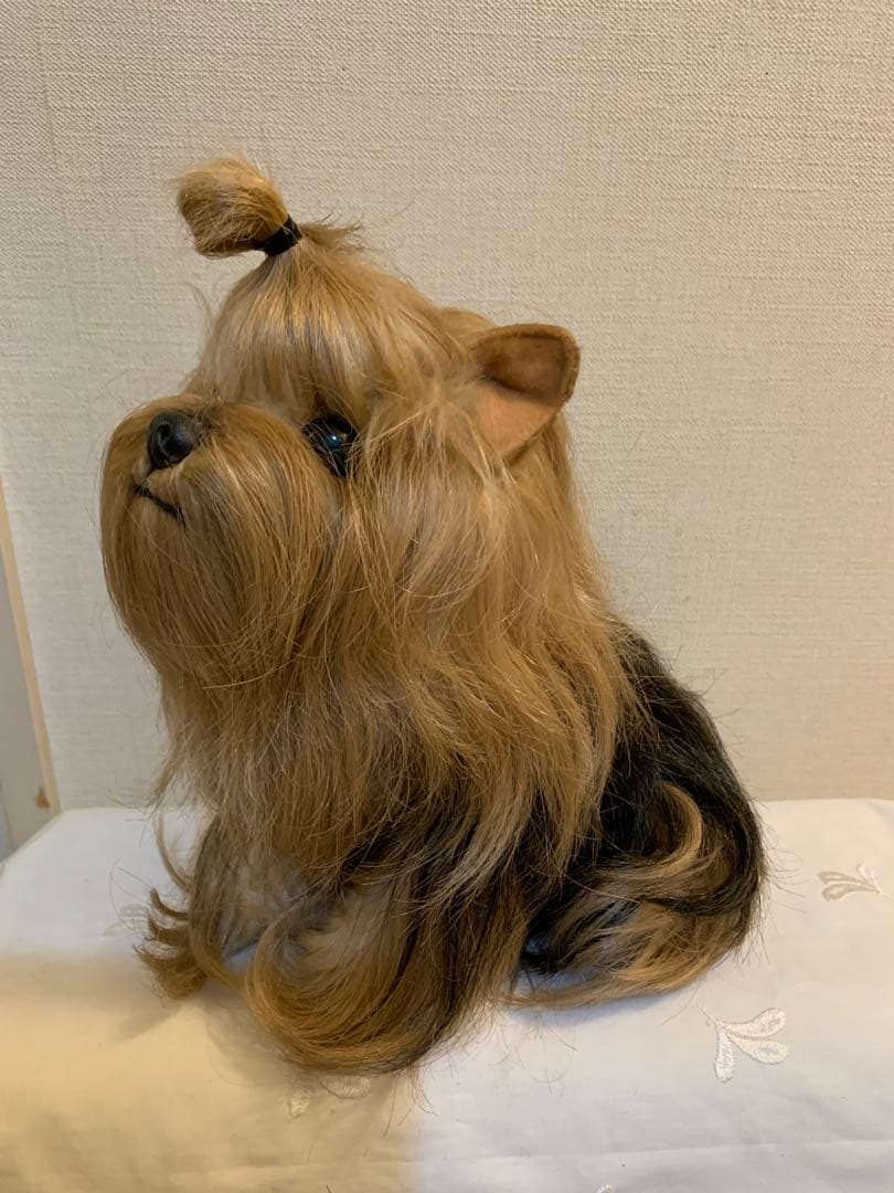 【ドレッシー　ペット】ヨークシャーテリア ぬいぐるみ　日本製　昭和レトロ