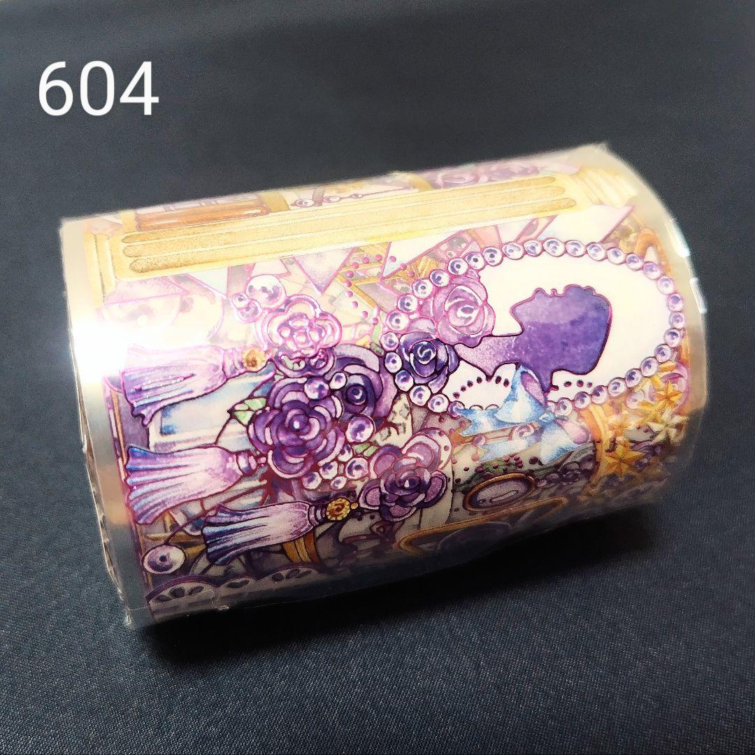 巻売 604★ 海外 マスキングテープ マステ PET 花 薔薇 人物 虹光