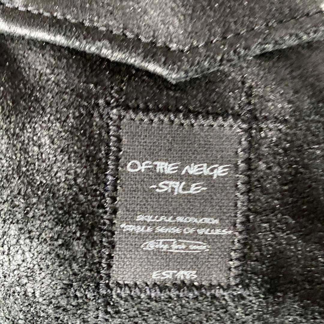 オブザネ－ジュスタイル　ホースレザー　シングルライダース　ジャケット　裏地総柄