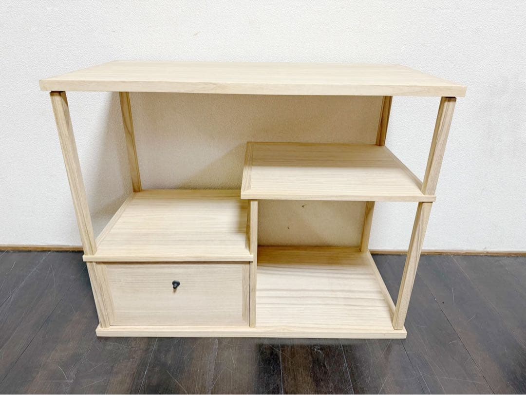 ほぼ未使用 茶道具 桐木地 利休袋棚 志野棚 組立式 炉用 利休好写し 紙箱